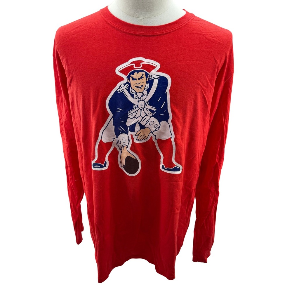 Fanatics New England Patriots Drake Maye #10 Red Mens Long Sleeve Shirt XL NEW